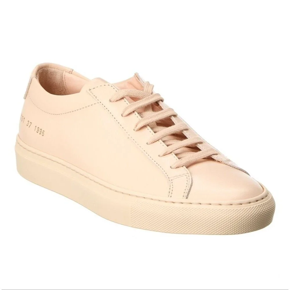 Common Projects Achilles Low Sneakers Nude Size 40 Made In Italy Unisex